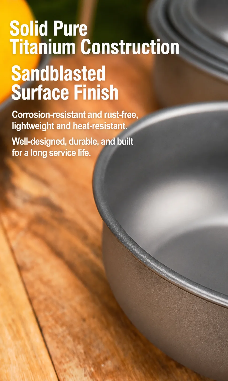 600ml thermal insulated titanium dining bowl premium tableware for home and restaurant