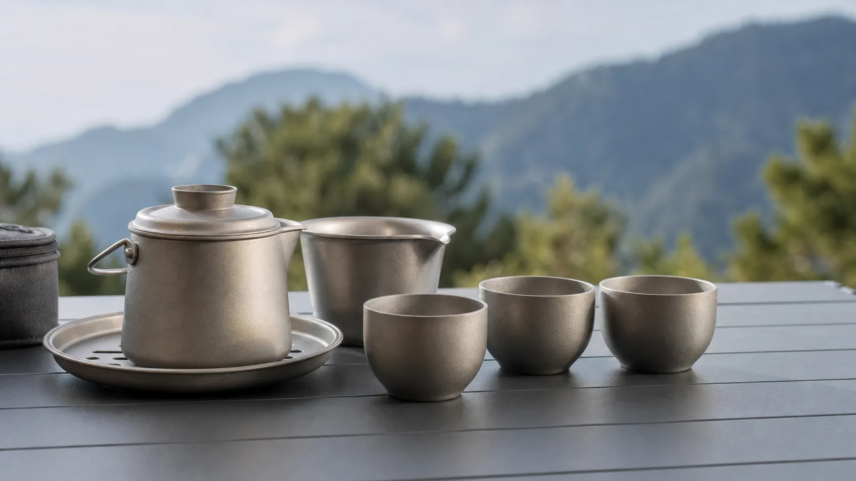 Pure Titanium Travel Tea Set 300ml Portable Gongfu Tea Maker