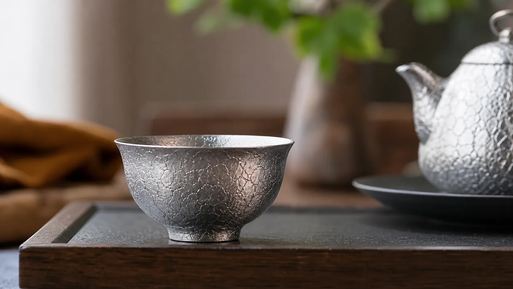 Pure Titanium Gongfu Tea Cup Ice Crystal Silver Master Cup