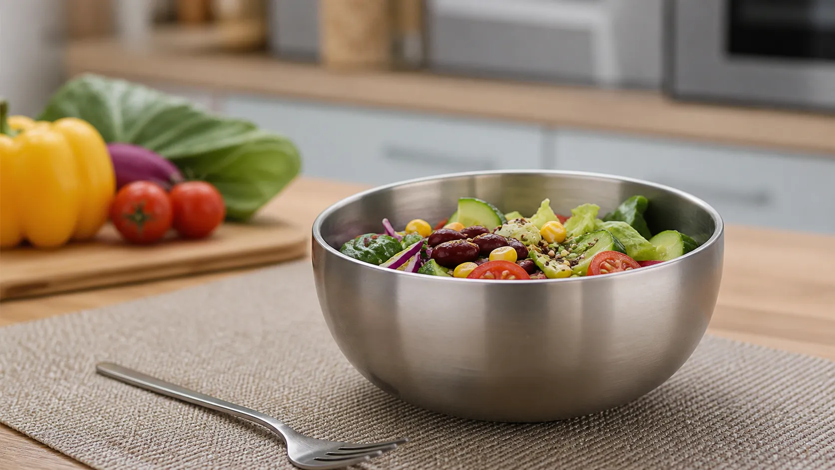 Pure Titanium Double Wall Insulated Bowl for Home Camping