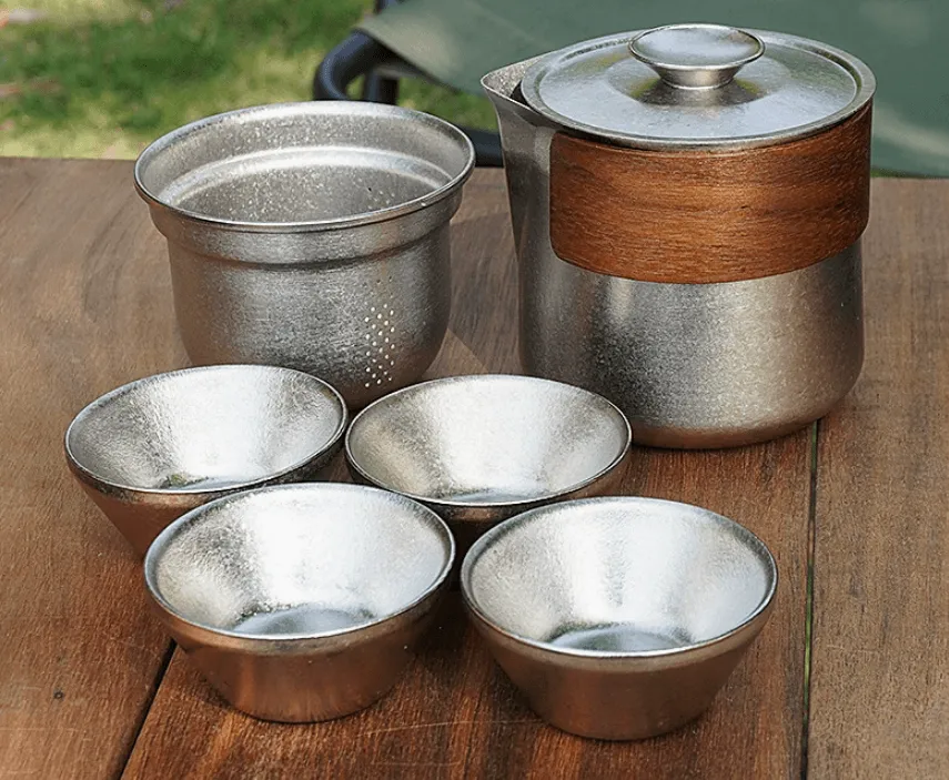 Pure Titanium 320ml Eagle Spout Gongfu Tea Set Portable