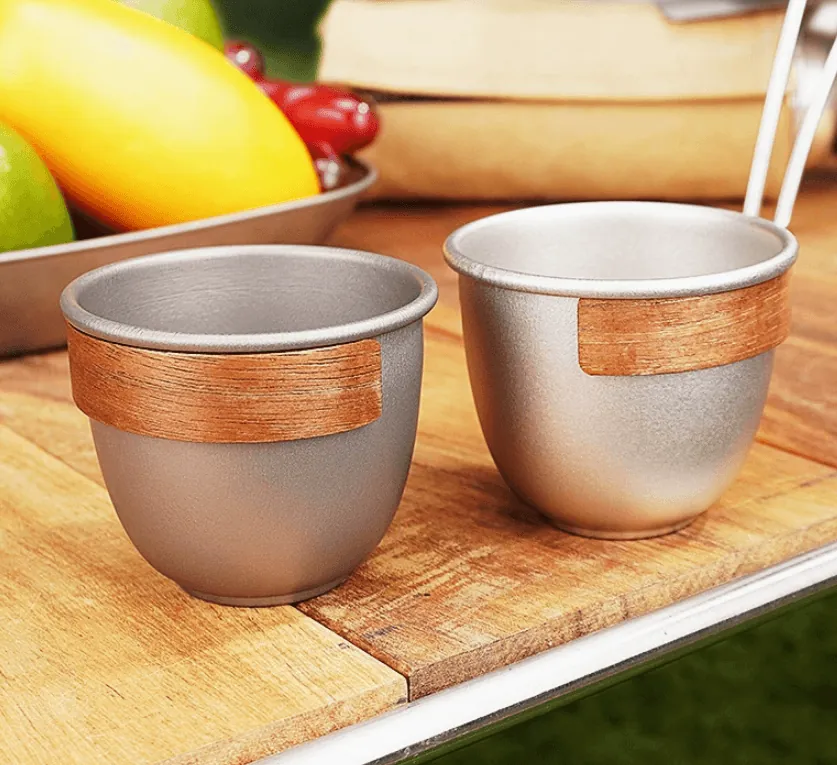Solidus Titanium Tea Cups Structural Matrix and Precision Manufacturing